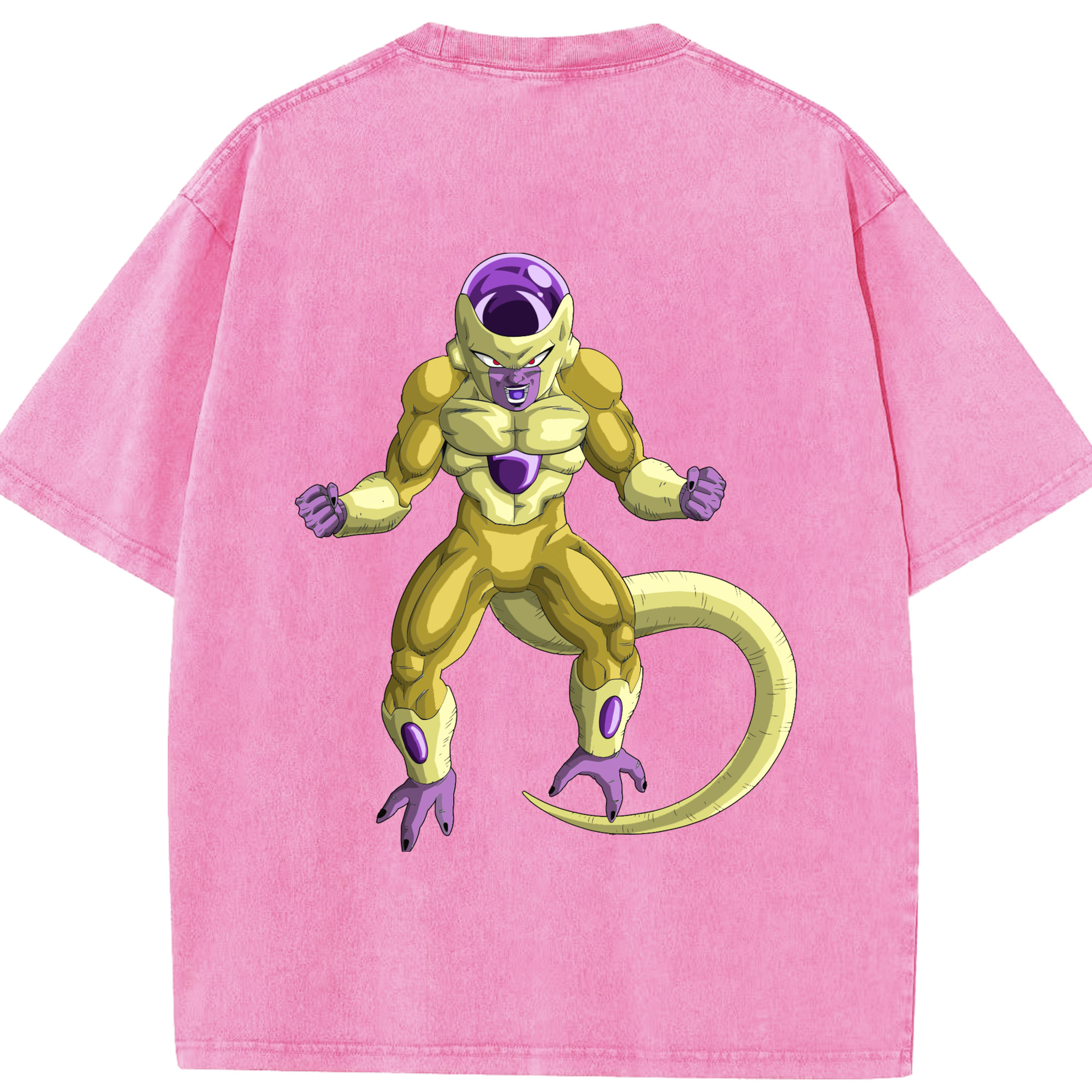 （画像用） ドラゴンボール フリーザ DRAGON BALL Frieza 綿100% ヴィンテージ風 半袖Tシャツ（背面プリント）
